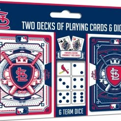Cheapest 💯 MasterPieces MasterPieces St. Louis Cardinals 2-pack Playing Cards & Dice Set 👏