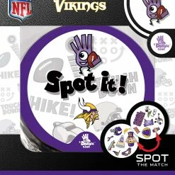 Cheapest 😀 MasterPieces MasterPieces Minnesota Vikings Spot It! 🤩 -Games Sales Store 705988418853 FRONT