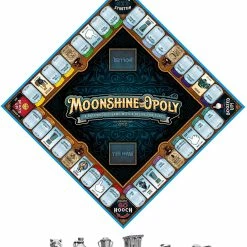 Wholesale ✔️ Late For The Sky Late For The Sky Moonshine-Opoly ⭐ -Games Sales Store 730799012273 board pieces