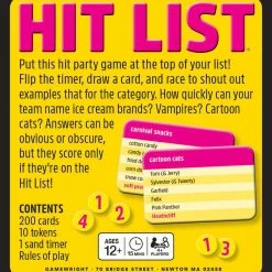 New 👏 Gamewright Gamewright Hit List 😍 -Games Sales Store 759751011116 BACK